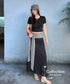 Drape Layered Top & Skirt